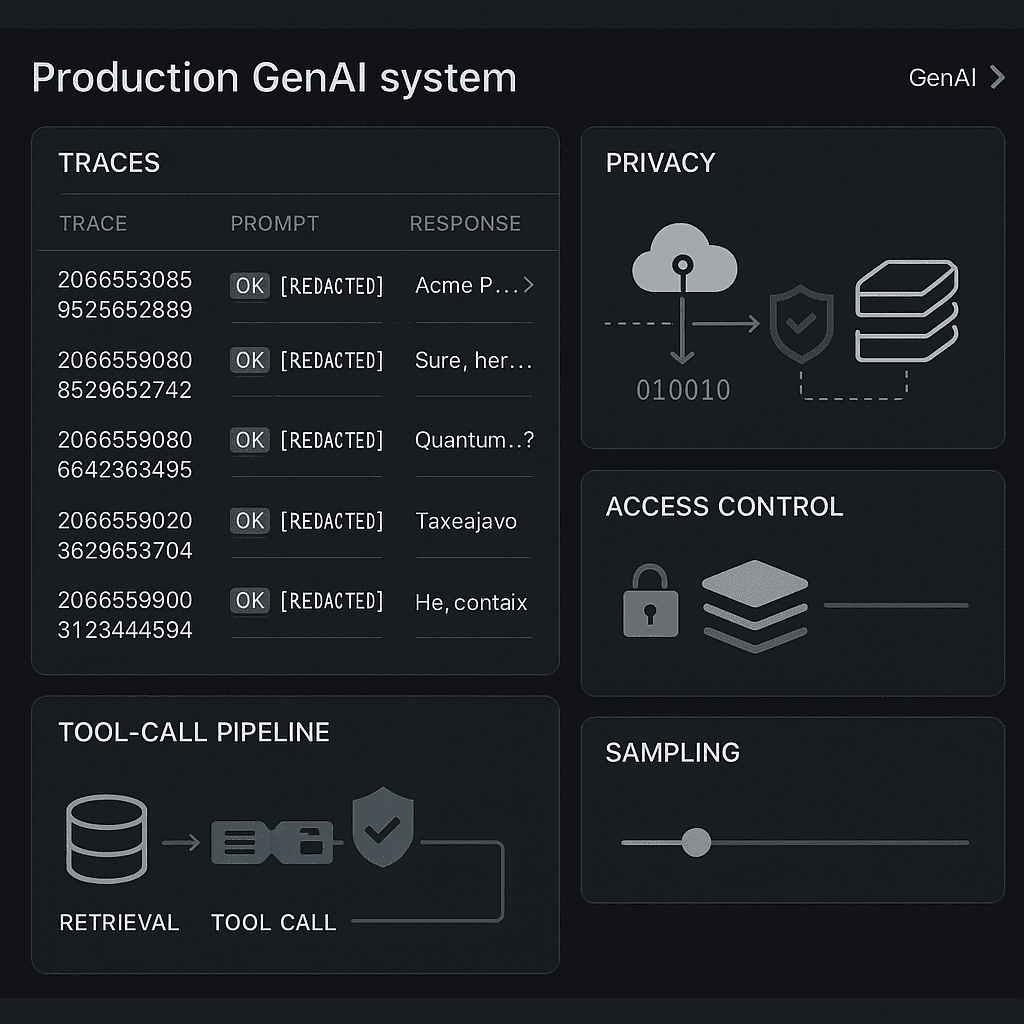 Architecting PII-Safe Logging for Production GenAI: Redaction, Sampling, and Trace Design Without Losing Debuggability
