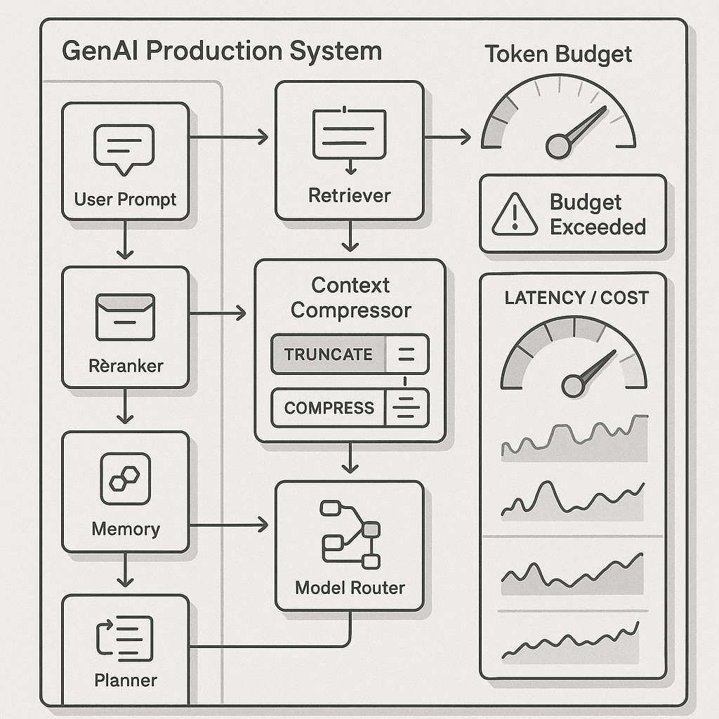 Token Budgeting as a First-Class Design Constraint in Agentic and RAG Workflows