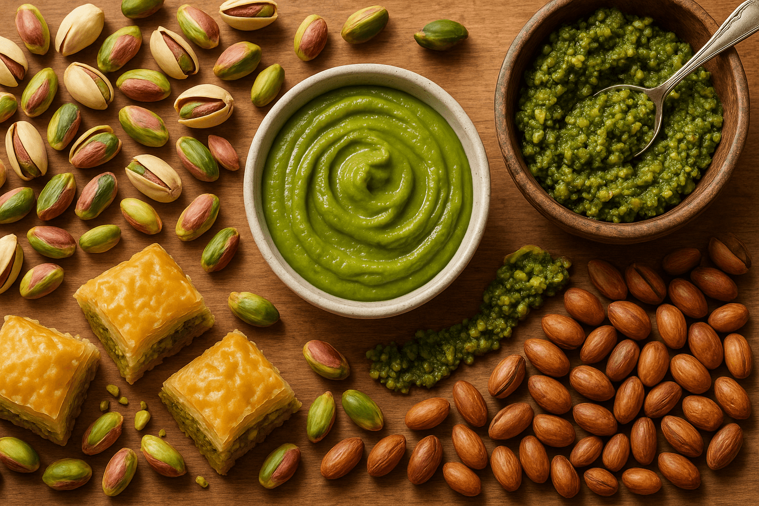 Why Pistachios Taste Buttery, Stay Green, or Turn Brown: Chlorophyll Loss, Lipid Oxidation, and the Toasting Rules for Baklava, Pesto, and Creams