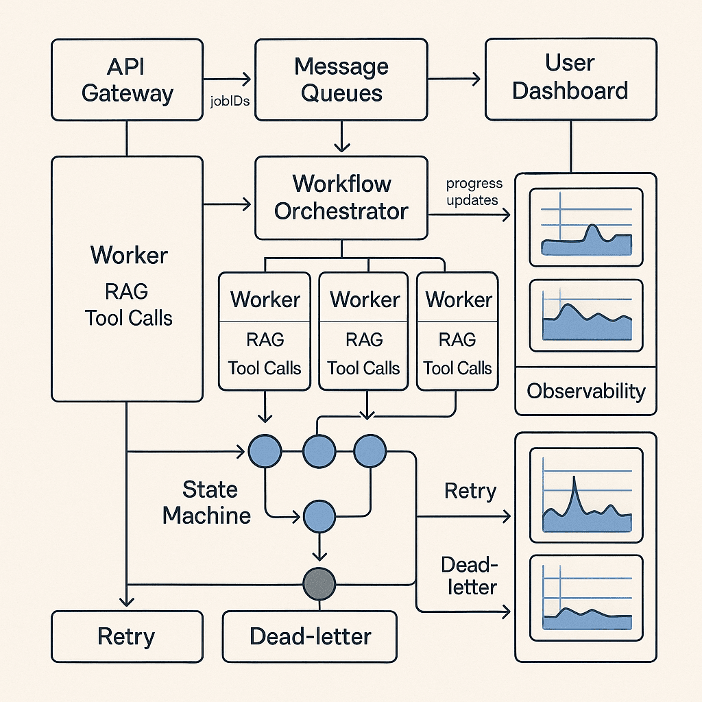 Designing Async and Queue-Based Execution for Long-Running LLM Workflows