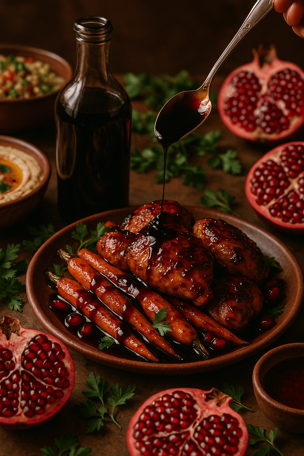 Why Pomegranate Molasses Tastes Bright, Sticky, or Burnt: Sugar‑Acid Balance, Reduction Curves, and the Glaze Rules for Better Roasts, Dressings, and Braises